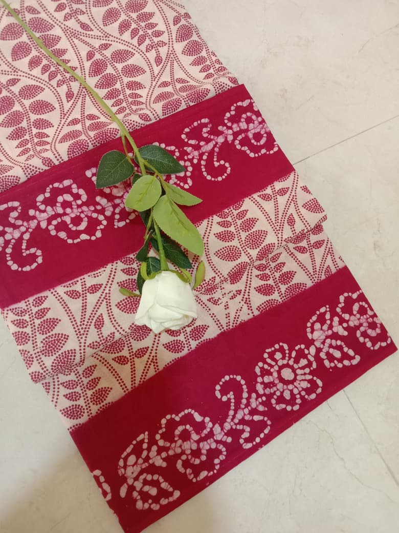 Prabanja Modern Art Printed Sungudi Cotton Saree - Image 2