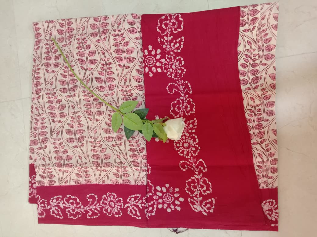Prabanja Modern Art Printed Sungudi Cotton Saree - Image 3