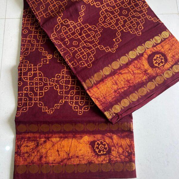Prabanja Sungudi Self Wax Fancy Saree - Image 2