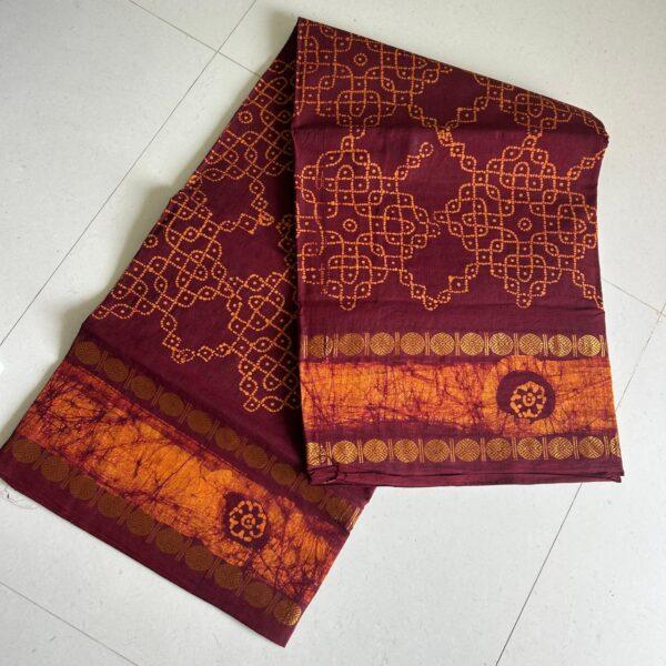 Prabanja Sungudi Self Wax Fancy Saree - Image 3