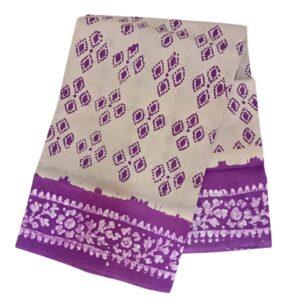 Prabanja Floral Printed Sungudi Cotton Saree