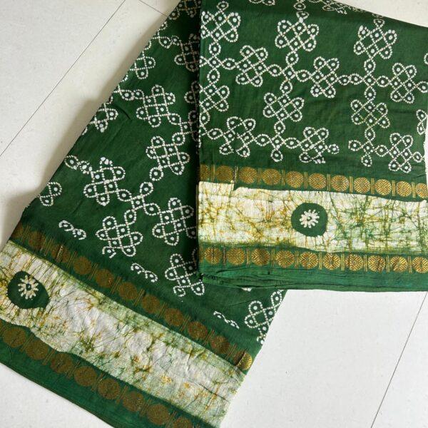 Prabanja Sungudi Self Wax Fancy Saree - Image 2