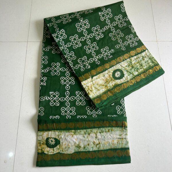 Prabanja Sungudi Self Wax Fancy Saree - Image 3