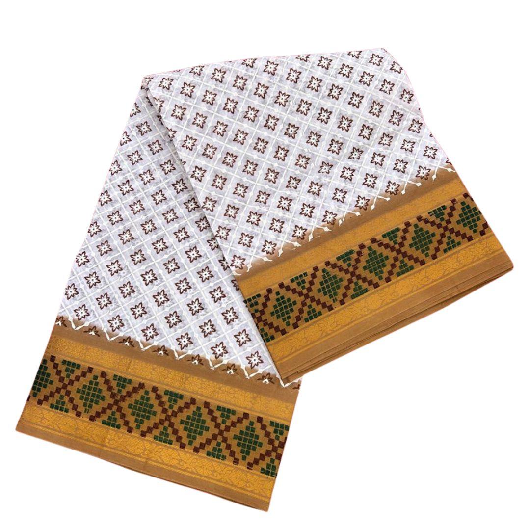 Prabanja Tissue Printed Sungudi Cotton Saree