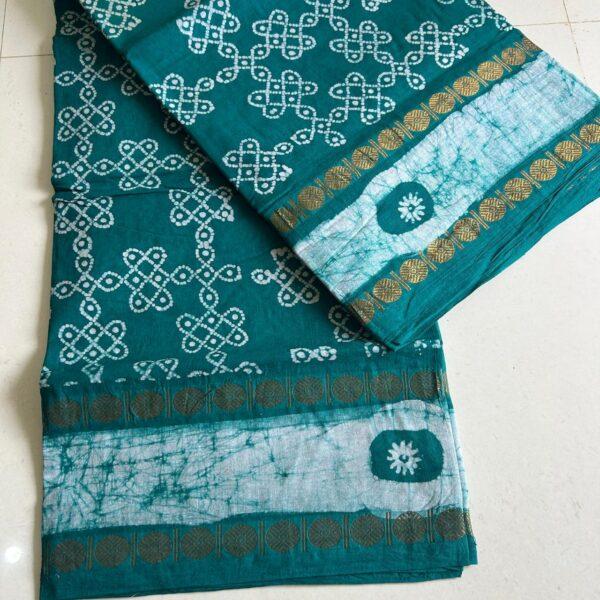 Prabanja Sungudi Self Wax Fancy Saree - Image 3