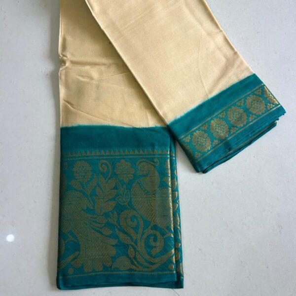 Prabanja Sungudi Plain Saree - Image 3