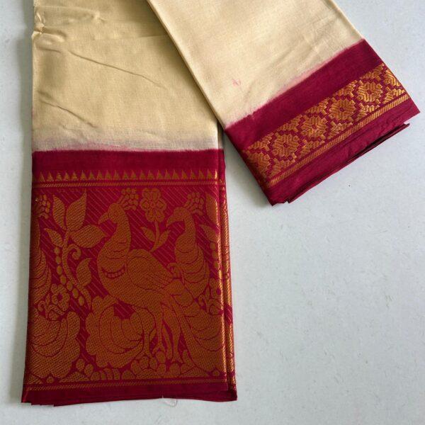 Prabanja Sungudi Plain Saree - Image 2