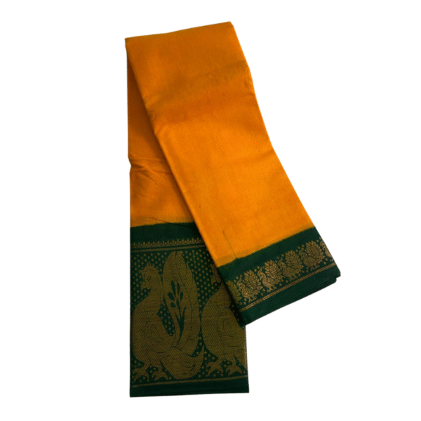 Madurai Sungudi Plain Saree with Mayil Border