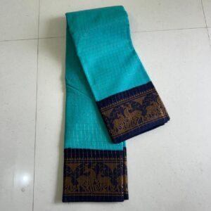 Prabanja Sungudi Jari Checks Plain Saree