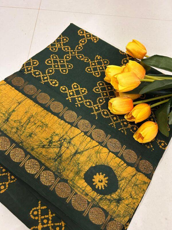 Prabanja Sungudi Self Wax Fancy Saree - Image 2