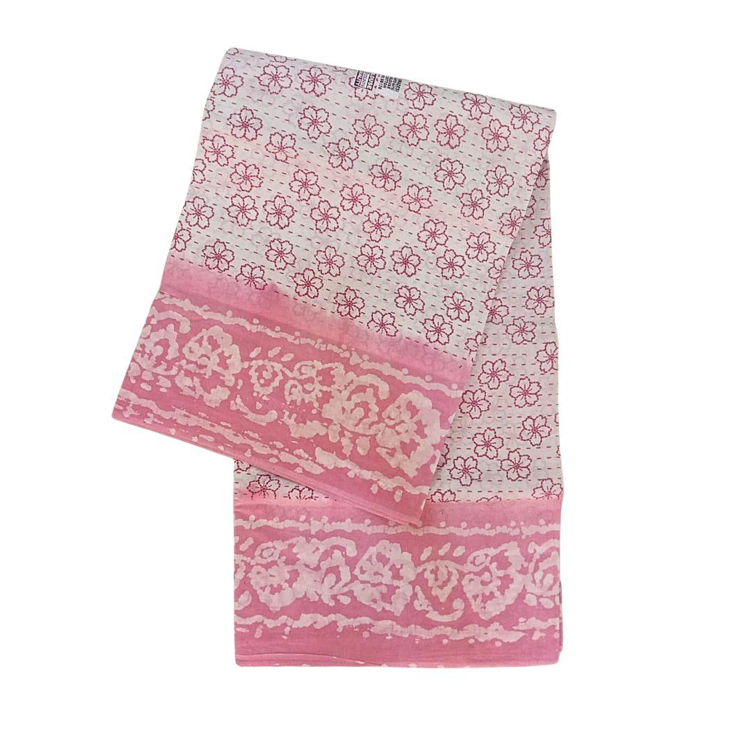 Prabanja White Mayuri Sungudi Cotton Saree