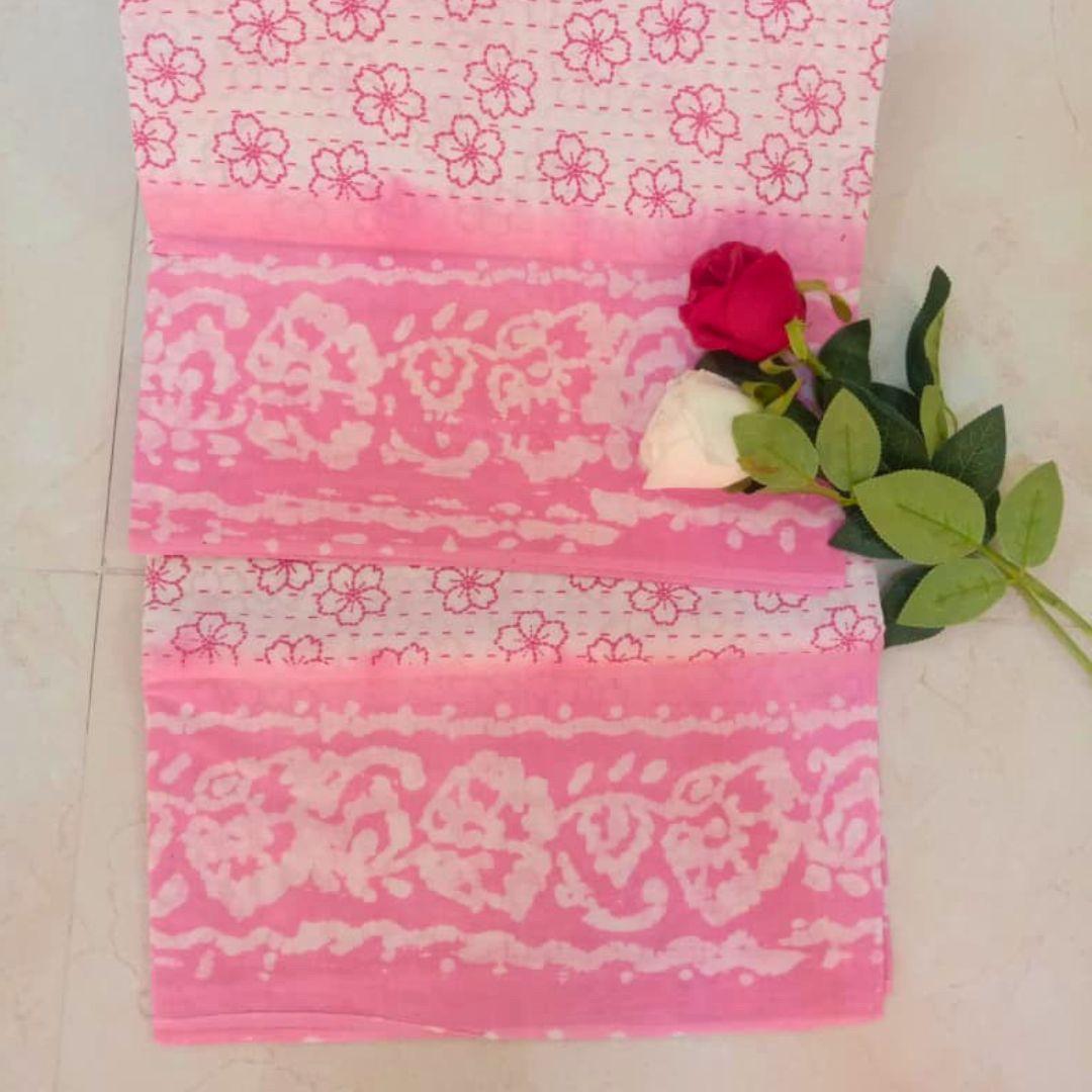 Prabanja White Mayuri Sungudi Cotton Saree - Image 2