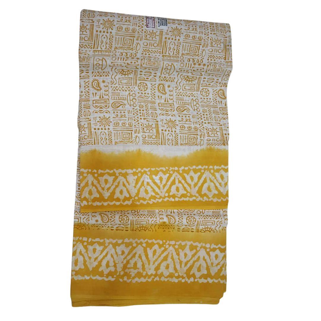 Prabanja Yellow Mayuri Sungudi Cotton Saree