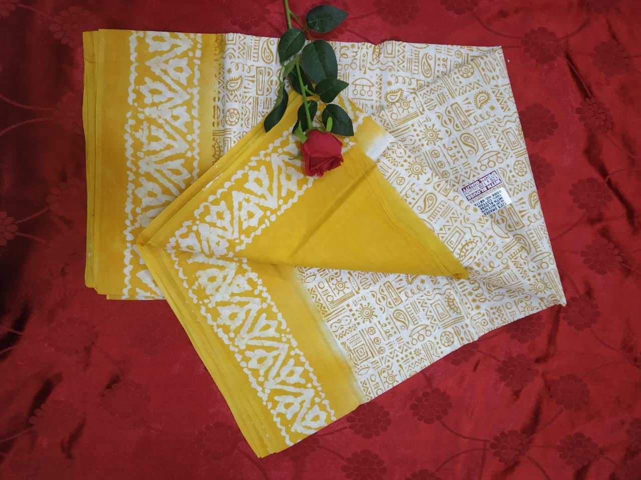 Prabanja Yellow Mayuri Sungudi Cotton Saree - Image 2