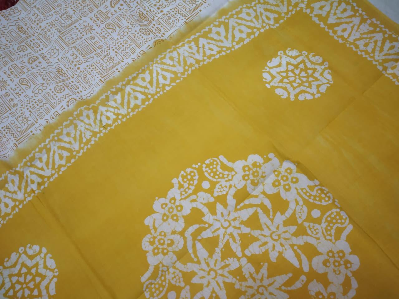 Prabanja Yellow Mayuri Sungudi Cotton Saree - Image 3