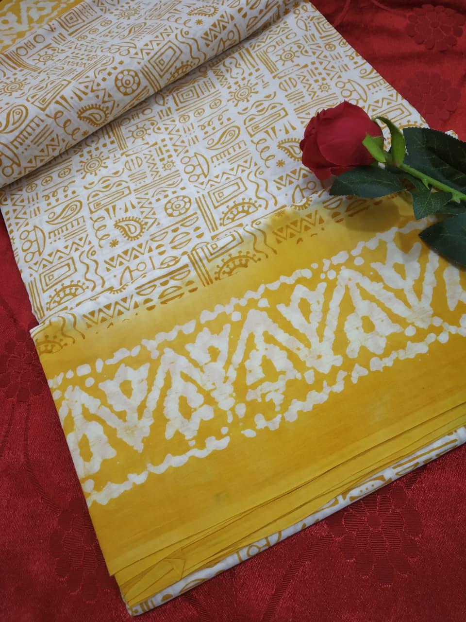 Prabanja Yellow Mayuri Sungudi Cotton Saree - Image 4