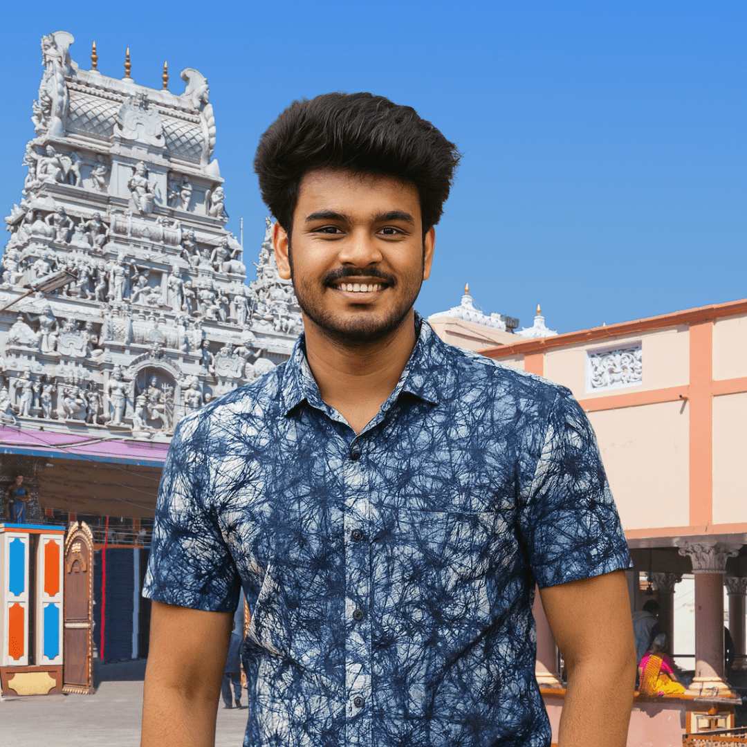 Prabanja Sungudi 100% Pure Tie-Dye Pattern Cotton Shirt | Blue Color Sungudi Shirt | Size-42