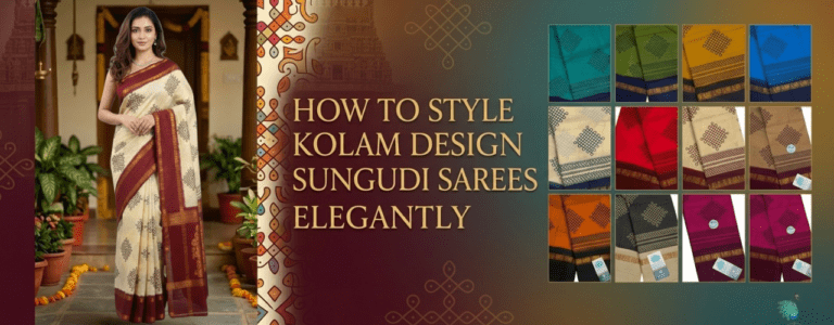 How to Style Kolam Design Sungudi Sarees Elegantly