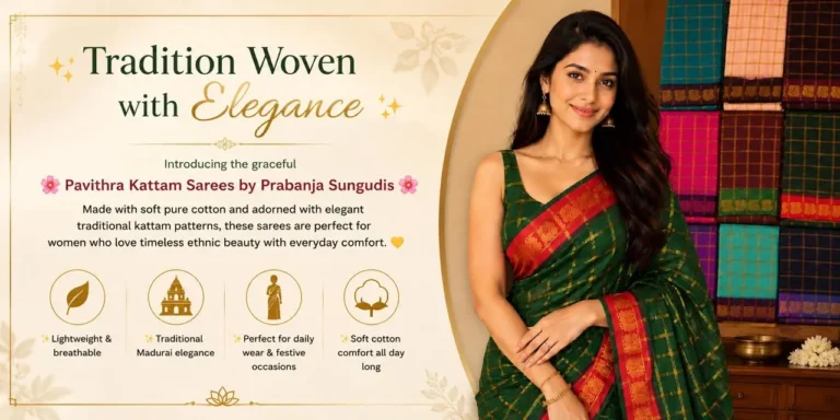 Prabanja Sungudis – The Timeless Beauty of Pavithra Kattam Sarees